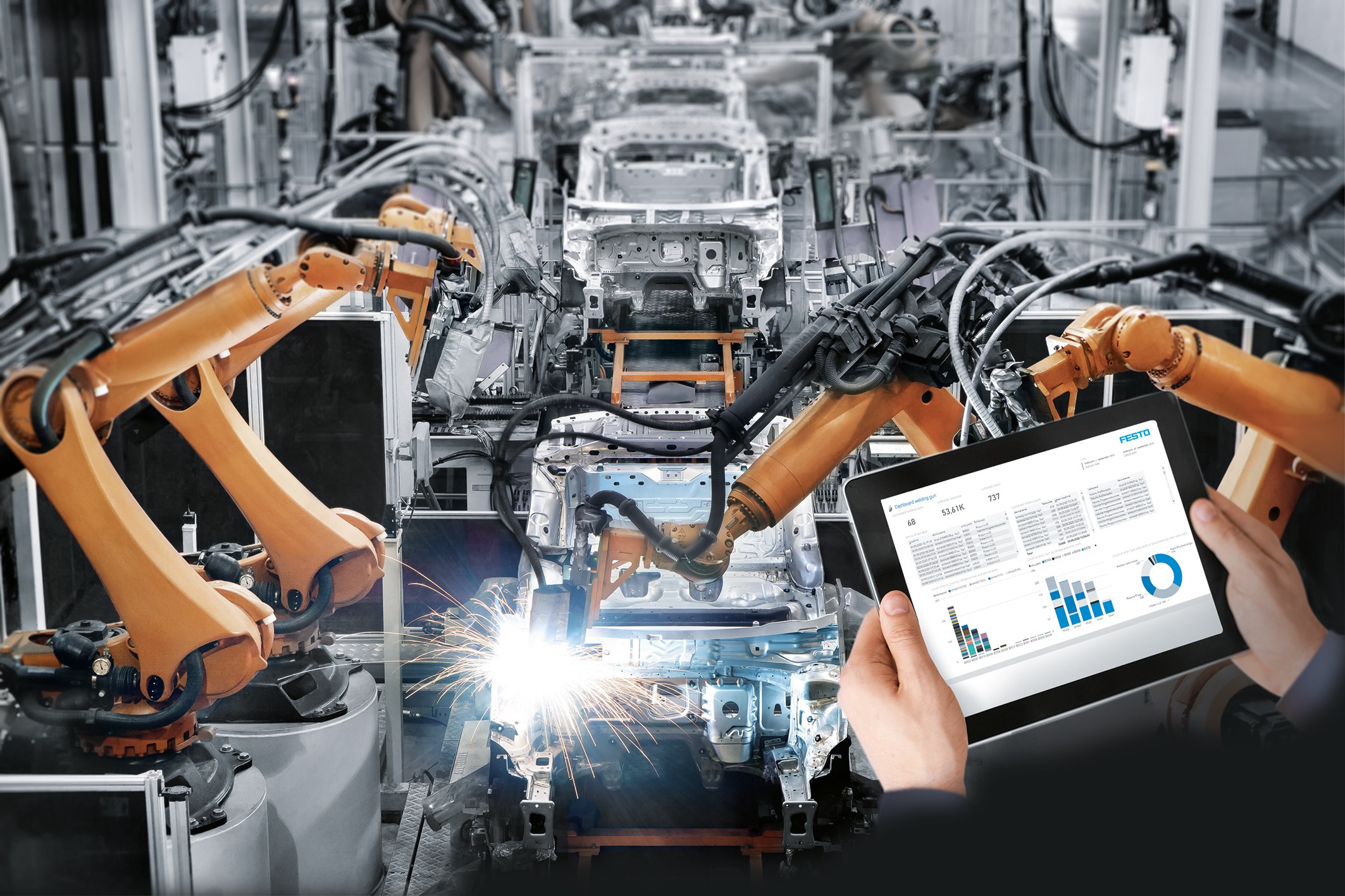 Schweißzange und Industrial App